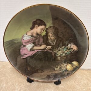 Vintage Bartolome Murillo German Plate "The Young Fruit Seller" EUC 11.75”